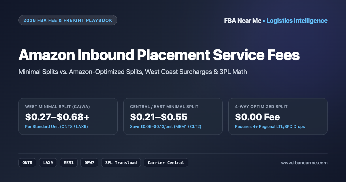 Amazon Inbound Placement Service Fees (2026 Guide): Rates, Splits & Break-Even Math